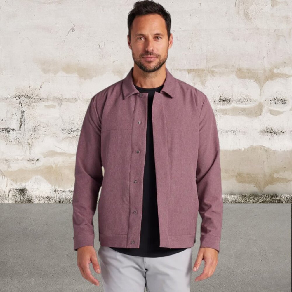 BYLT District Jacket in Heather-Maroon Size XL